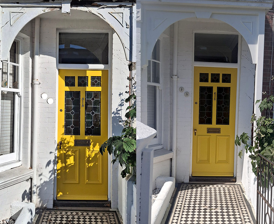 brighton door canopy repaired