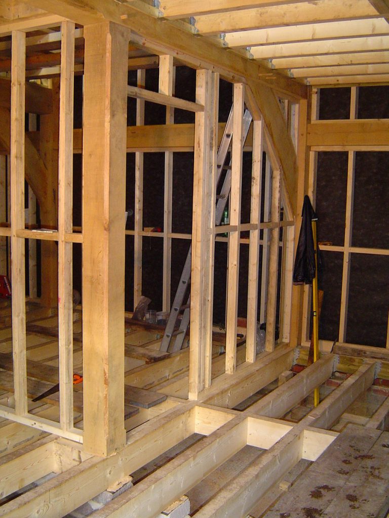 internal wooden walls built