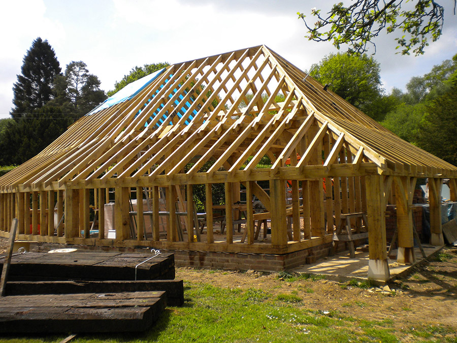 timber framed house